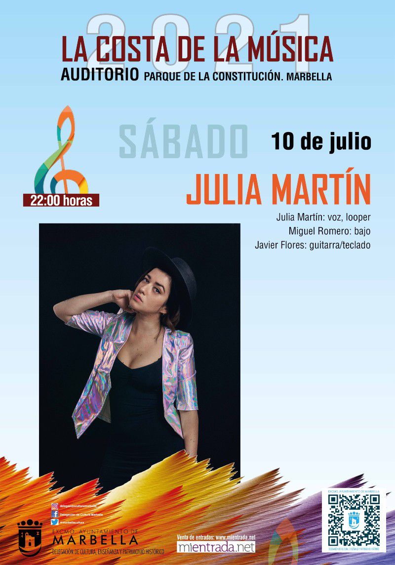 [10 Jul 2021] - JULIA MARTÍN (Música / Conciertos, Cultura y Enseñanza) Auditorio del Parque de la Constitución