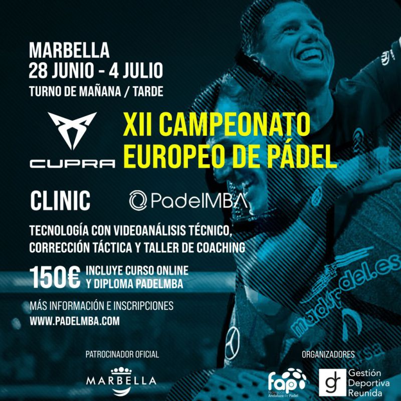 [01 Jul 2021] - CLINIC: XII CAMPEONATO EUROPEO DE PÁDEL (Deportes, Deportes)