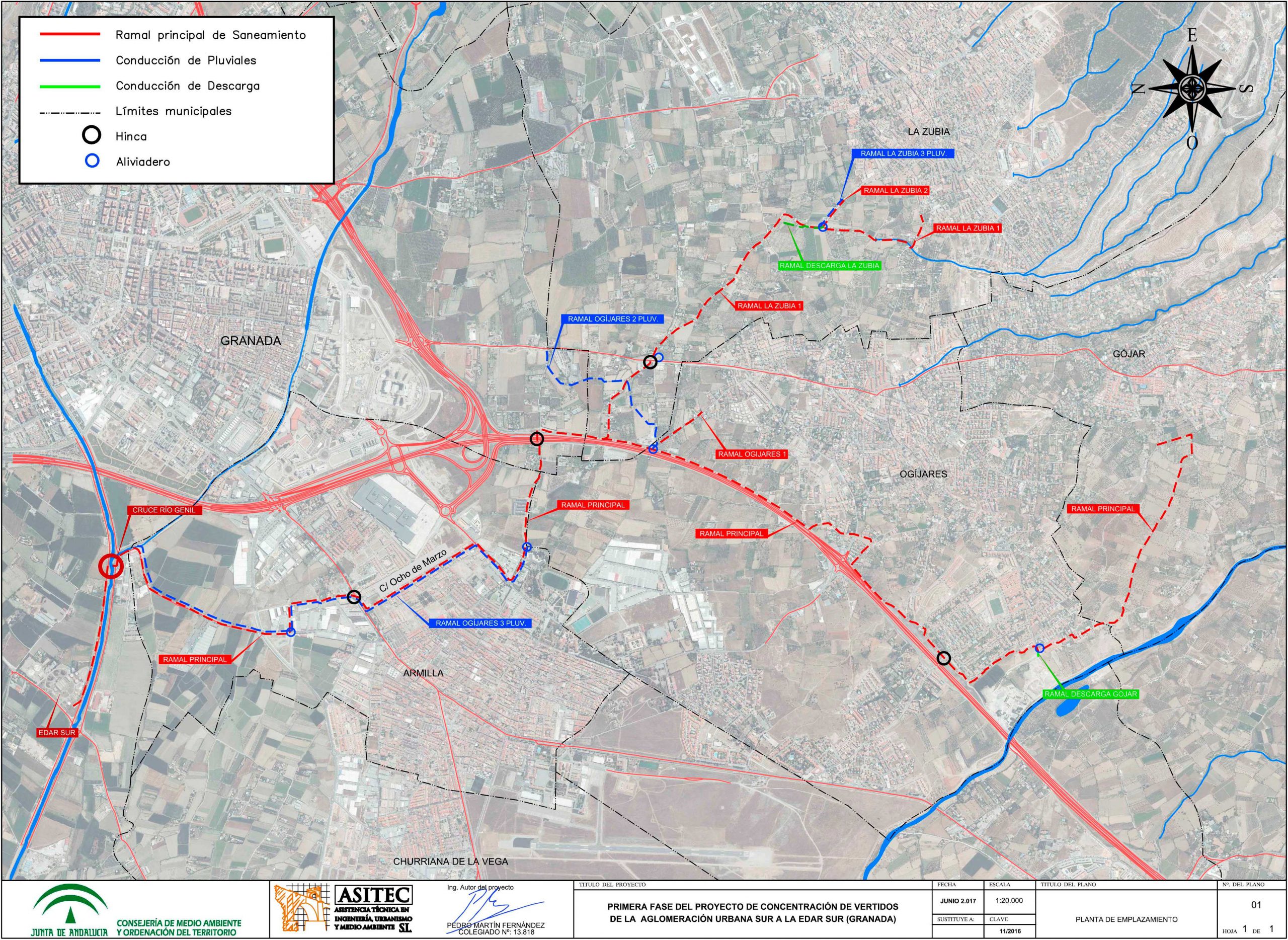 NOTA INFORMATIVA, Sobre expropiaciones del Proyecto concentración de vertidos de la aglomeración urbana sur a la EDAR Sur (Granada).