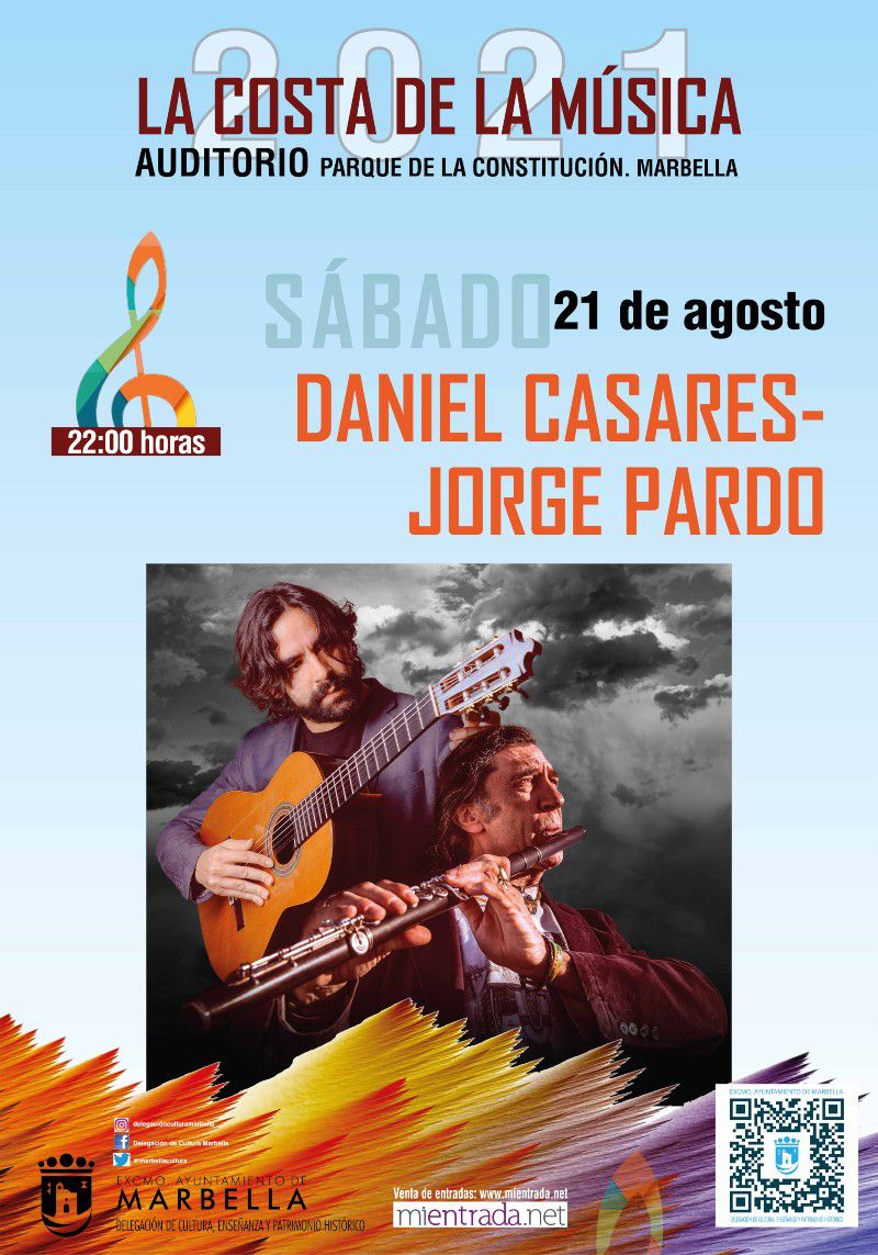 [21 Ago 2021] - DANIEL CASARES - JORGE PARDO (Música / Conciertos, Cultura y Enseñanza) Auditorio del Parque de la Constitución