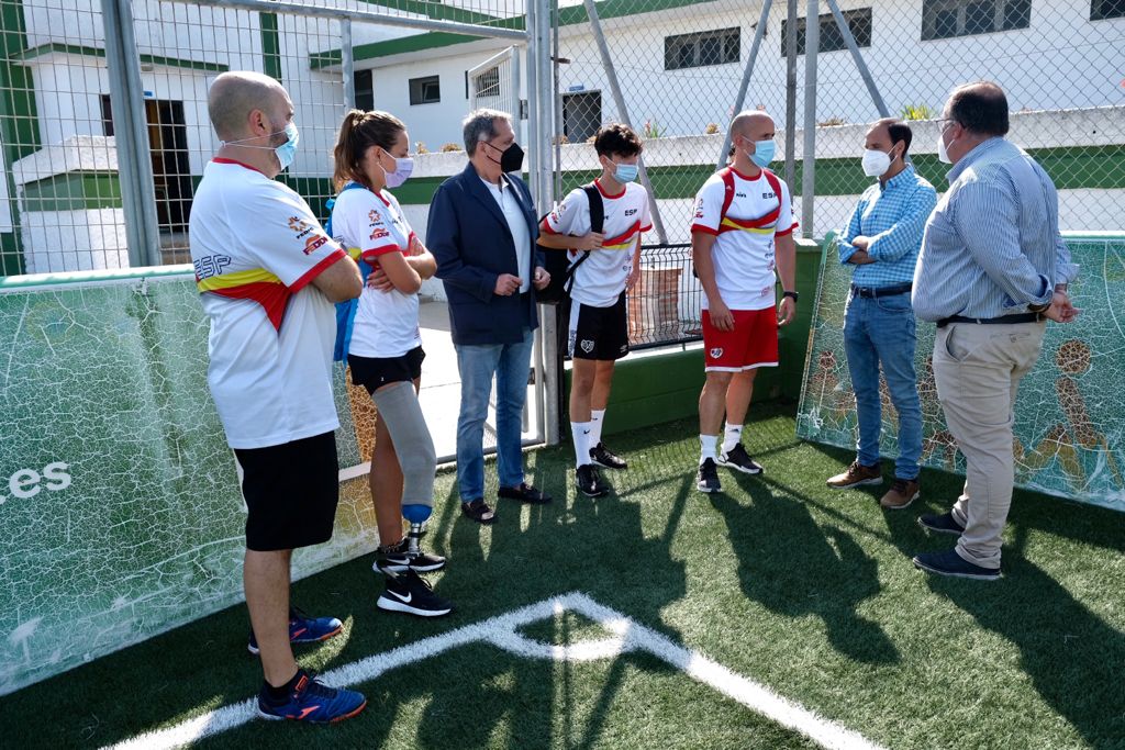 TODO PREPARADO PARA LOS PARTIDOS AMISTOSOS DE LA SELECCIÓN ESPAÑOLA DE FÚTBOL 5 EN SANLÚCAR