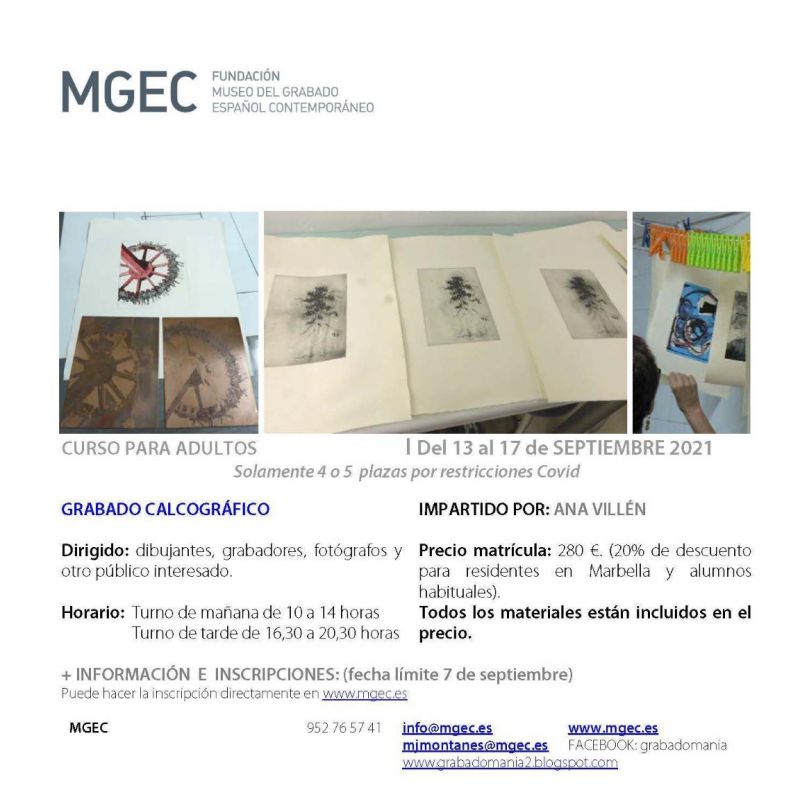 Curso de grabado calcográfico