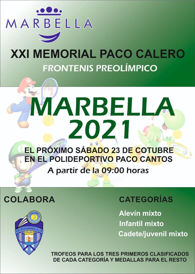 [23 Oct 2021] - XXI MEMORIAL PACO CALERO (Deportes, Deportes) Polideportivo Paco Cantos