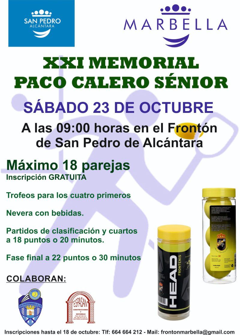 [23 Oct 2021] - XXI MEMORIAL PACO CALERO SÉNIOR (Deportes, Deportes) Palacio Deportes San Pedro