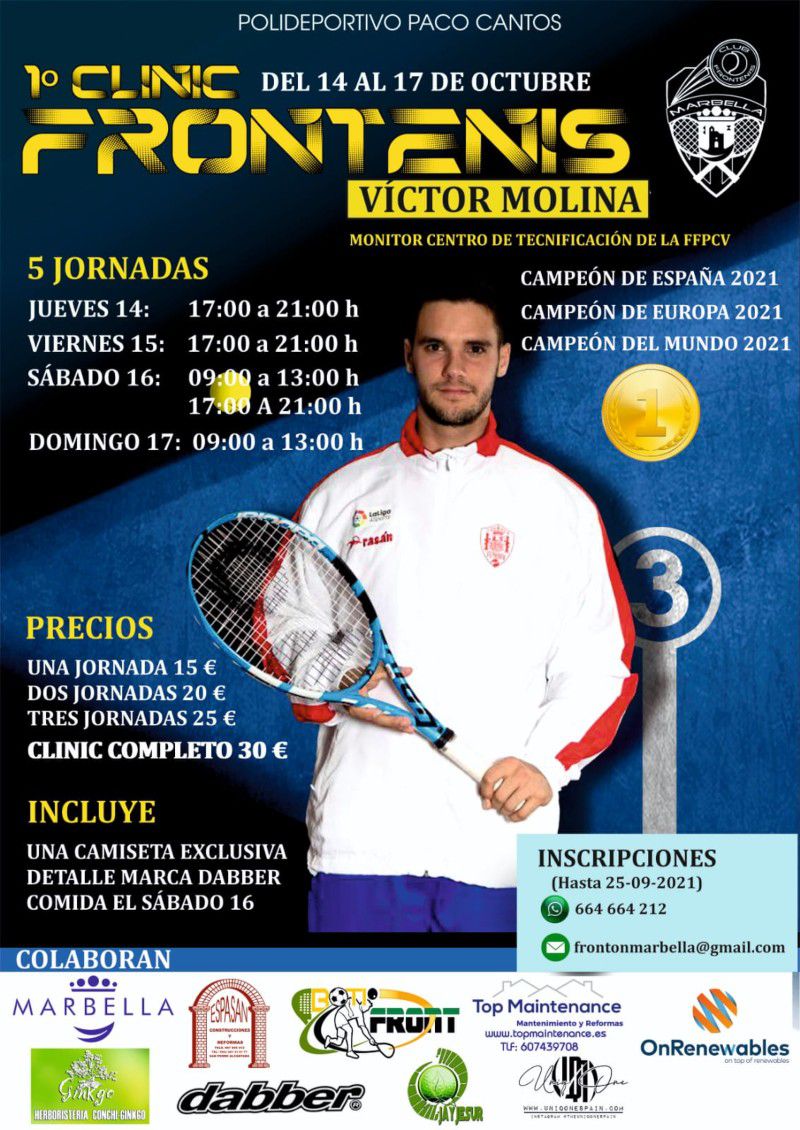 Clinic de Frontenis: Víctor Molina