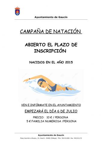 CAMPAÑA NATACIÓN 2021