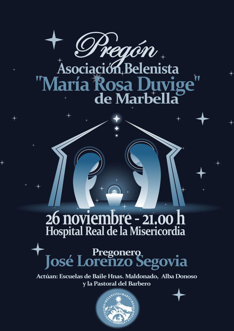 [26 Nov 2021] - PREGÓN DE LA ASOCIACIÓN BELENISTA Mª ROSA DUVIGE (Fiestas, Ferias y Verbenas, Fiestas) Centro Cultural Hospital Real de la Misericordia
