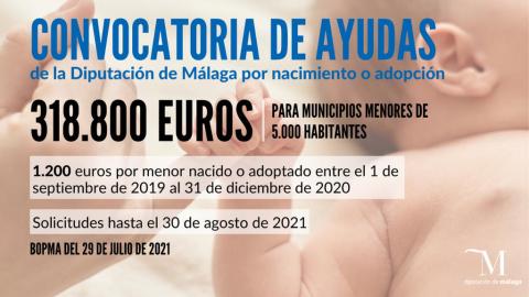AYUDAS POR NATALIDAD O ADOPCIÓN DE LA EXCMA. DIPUTACIÓN PROVINCIAL DE MÁLAGA