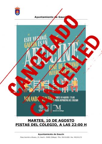 CINE DE VERANO. ABUCINE. CANCELADO