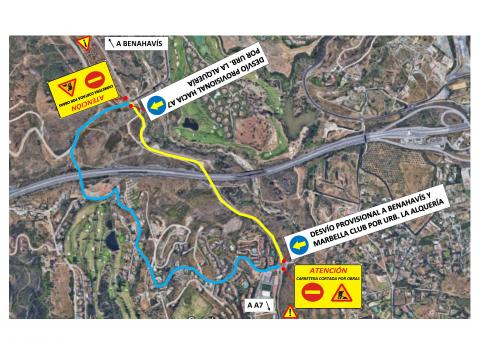 DESVÍO PROVISIONAL EN LA CARRETERA