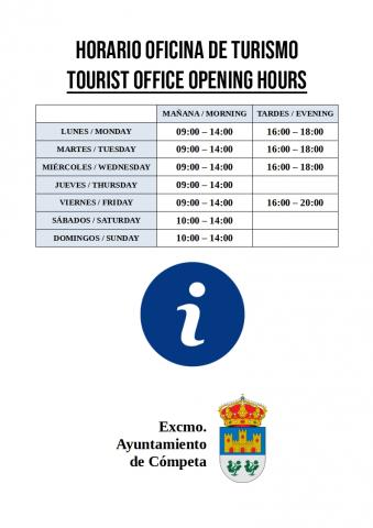 NUEVO HORARIO OFICINA DE TURISMO