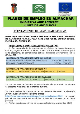 PLANES DE EMPLEO EN ALMACHAR