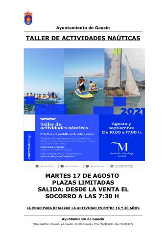 TALLER DE ACTIVIDADES NAÚTICAS