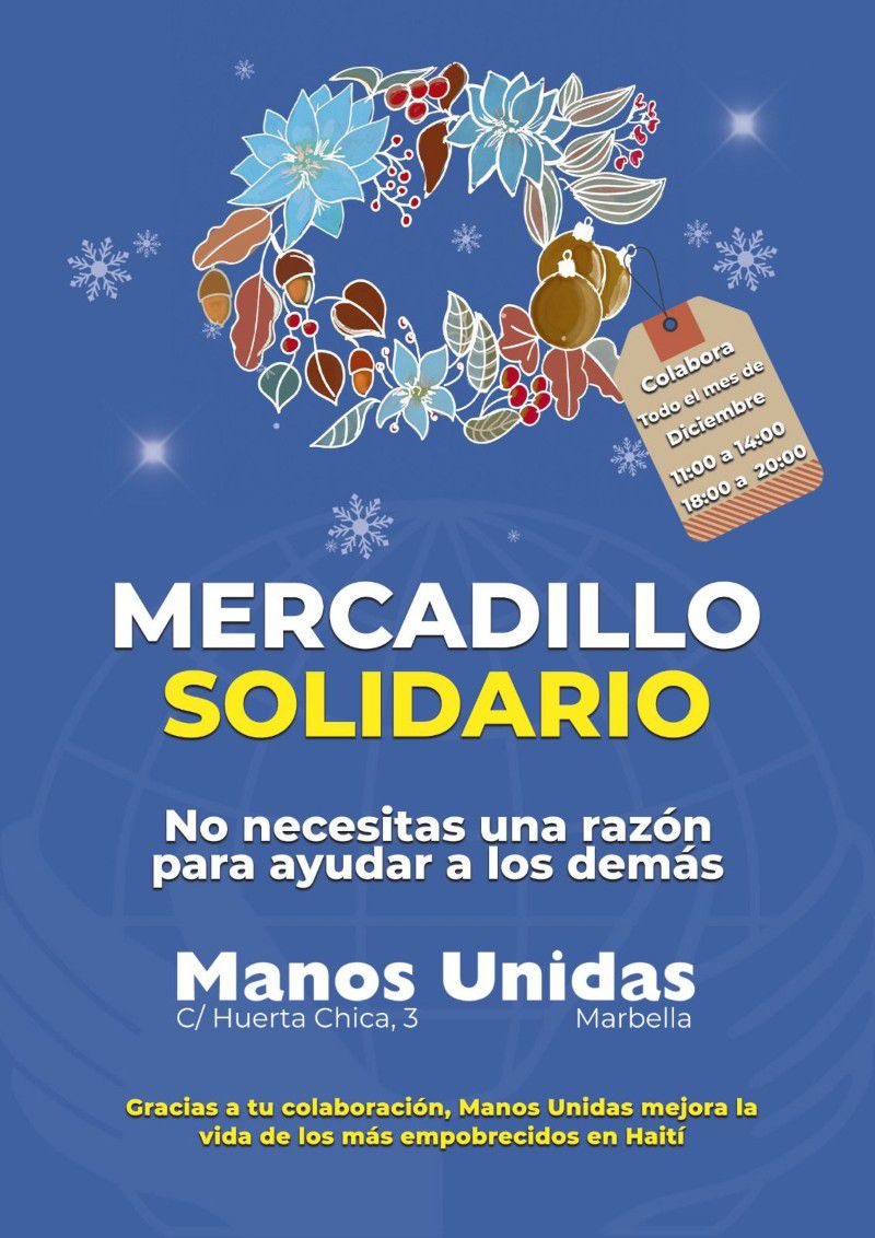[05 Dic 2021] - MERCADILLO SOLIDARIA MANOS UNIDAS (Actos Benéficos, Mercados y Mercadillos)