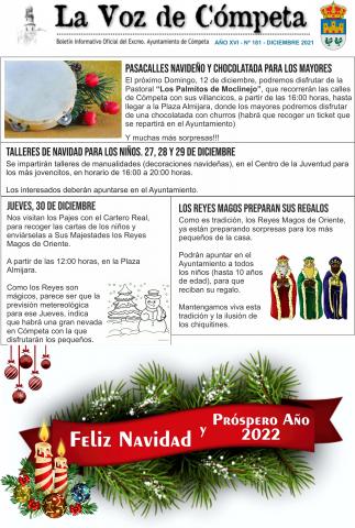 LA VOZ DE CÓMPETA.   DICIEMBRE 2021