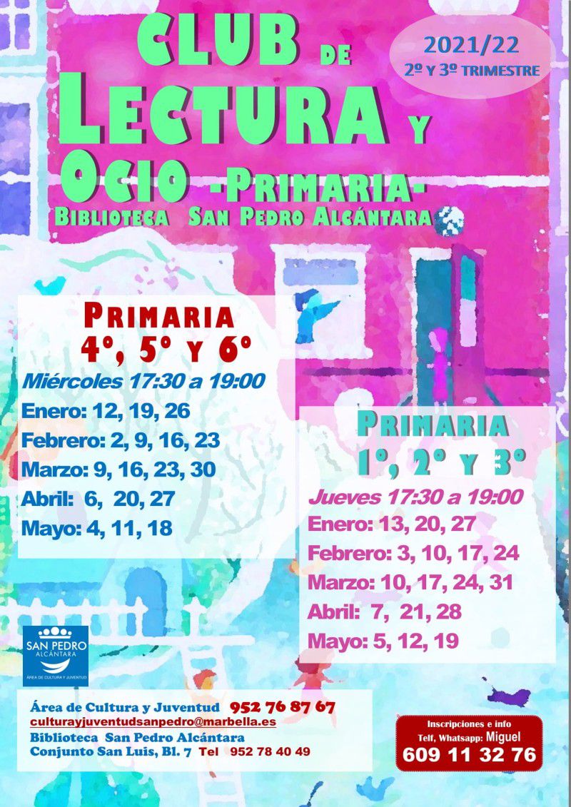 Club de lectura y ocio para primaria