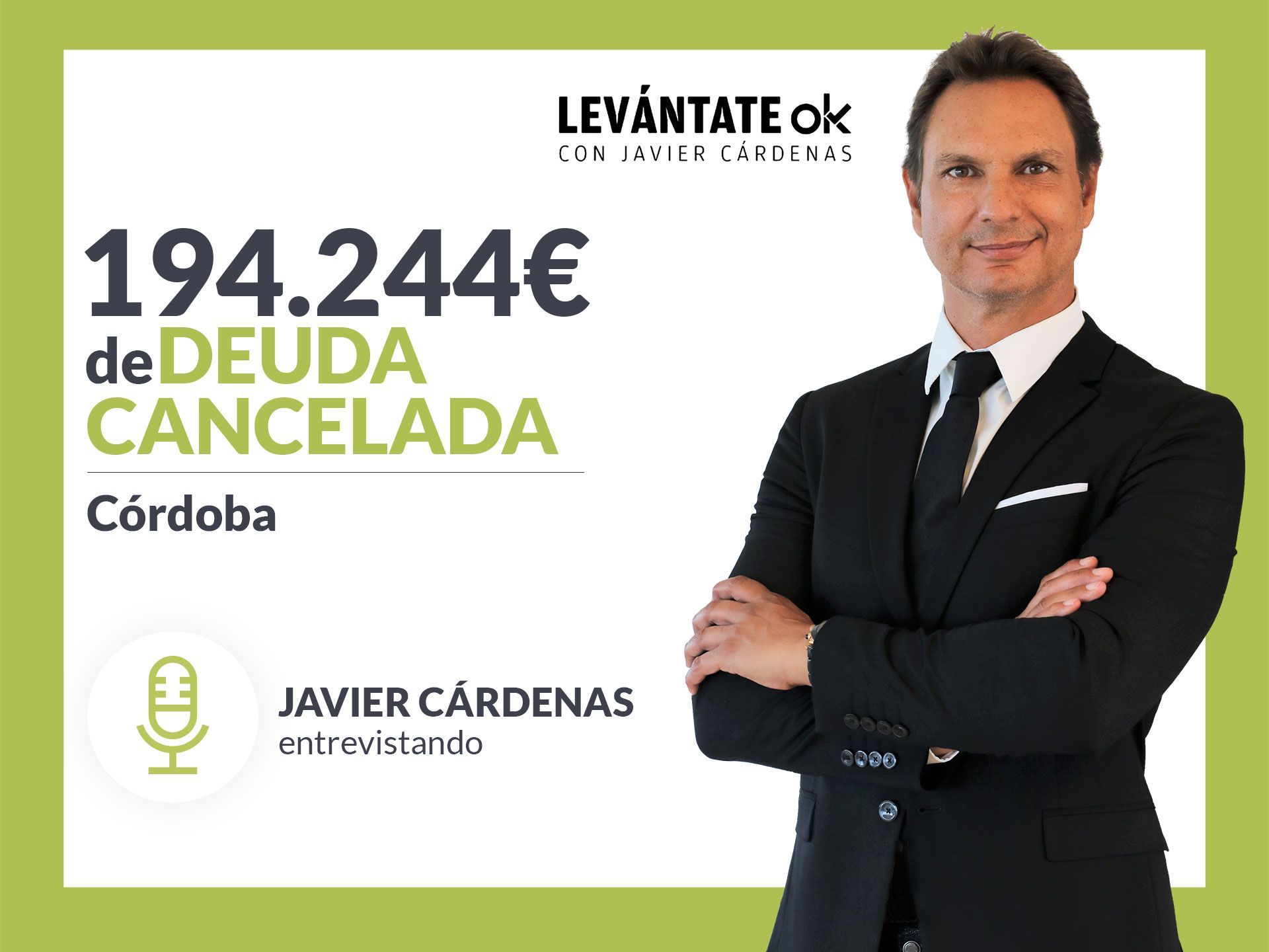 Javier Cárdenas habla con un nuevo exonerado de Repara tu Deuda por la Ley de Segunda Oportunidad
