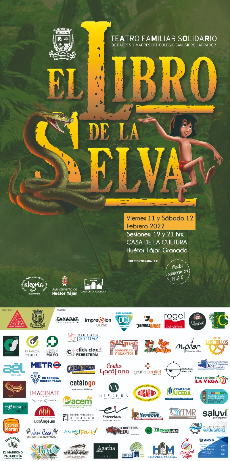 Padres y madres de Huétor Tájar organizan un teatro solidario a favor de niños con discapacidad intelectual