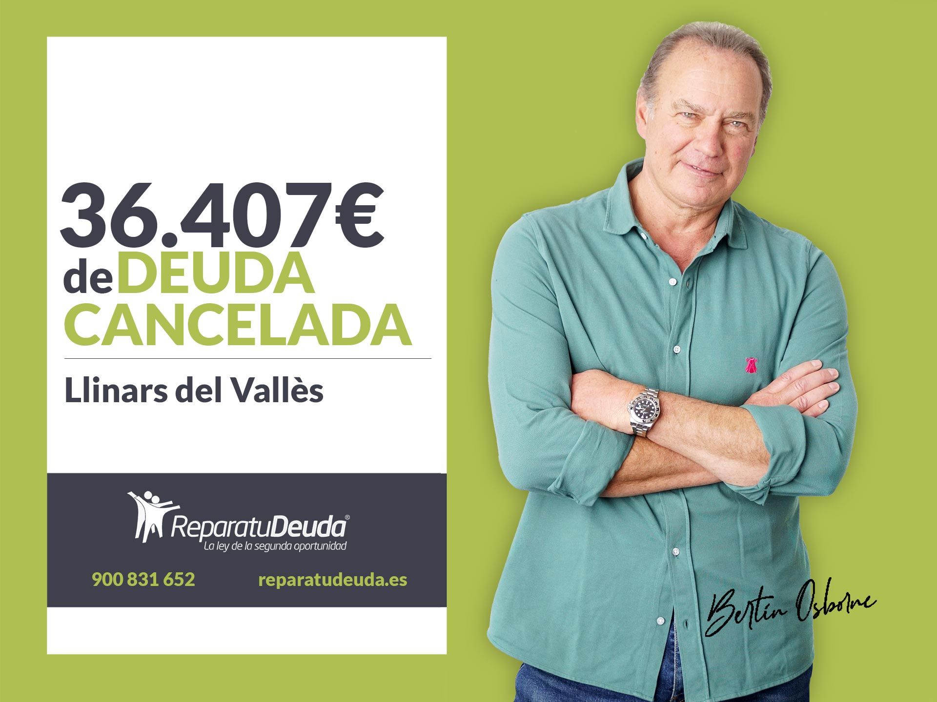 Repara tu Deuda cancela 36.407 € en Llinars del Vallès (Barcelona) con la Ley de la Segunda Oportunidad