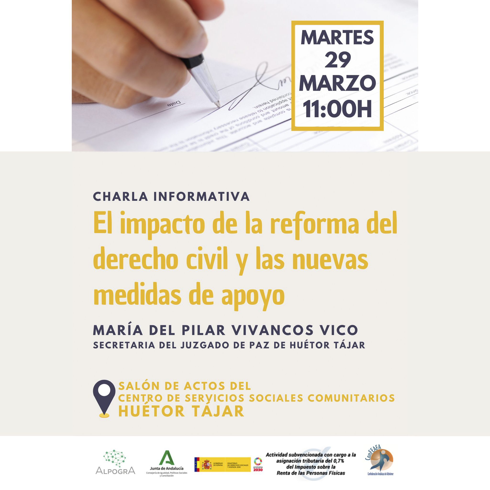Los Servicios Sociales acogen una charla informativa sobre la reforma del derecho civil