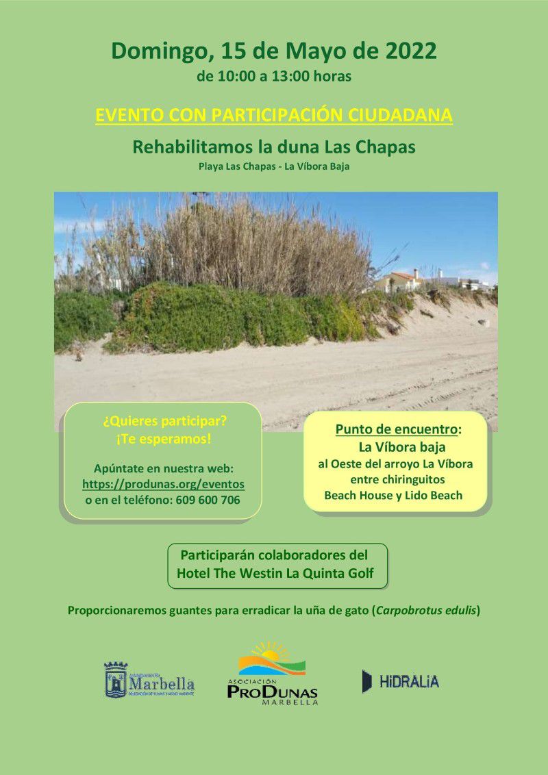 [15 May 2022] - REHABILITAMOS LA DUNA LAS CHAPAS (Otros, Medioambiente)