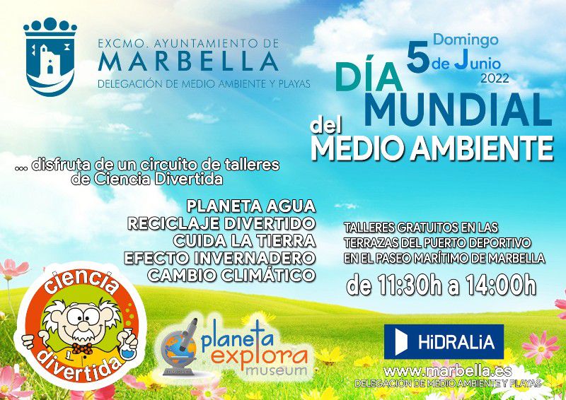 [05 Jun 2022] - TALLERES DE CIENCIA DIVERTIDA (Cursos y Talleres, Medioambiente) Puerto Deportivo de Marbella
