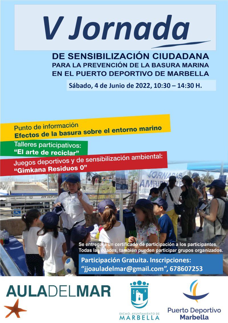 V Jornada de sensibilización ciudadana para la prevención de la basura marina
