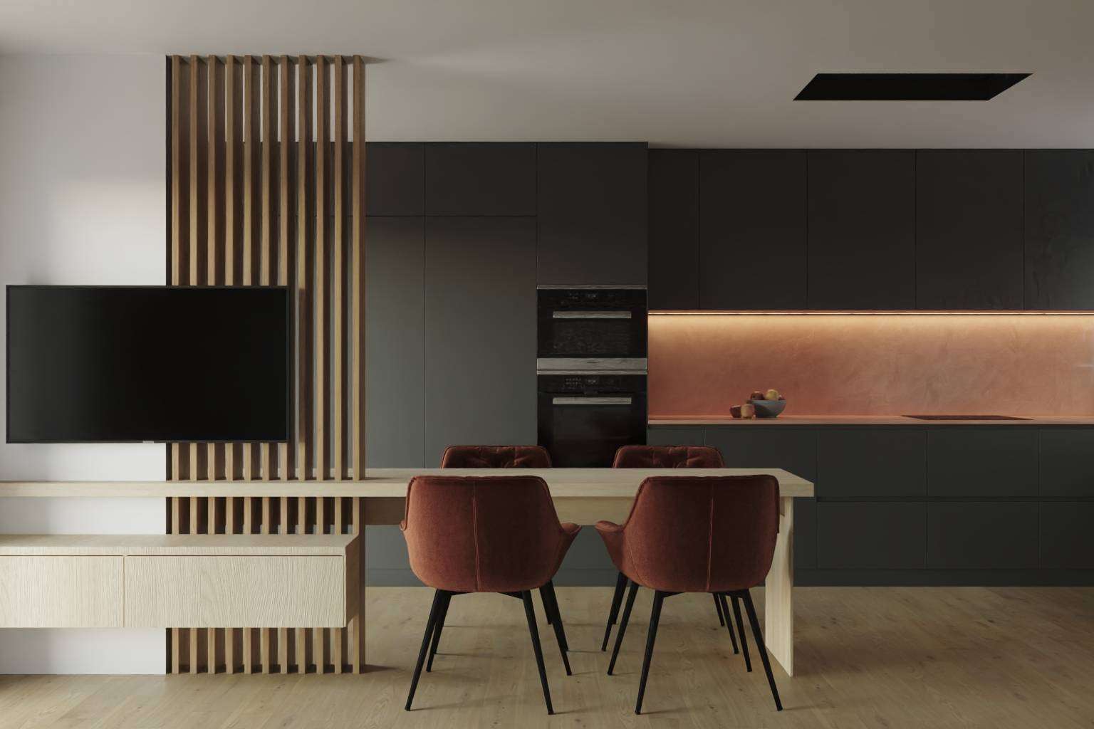 Diseño de cocina abierta con Lautoka Urbana