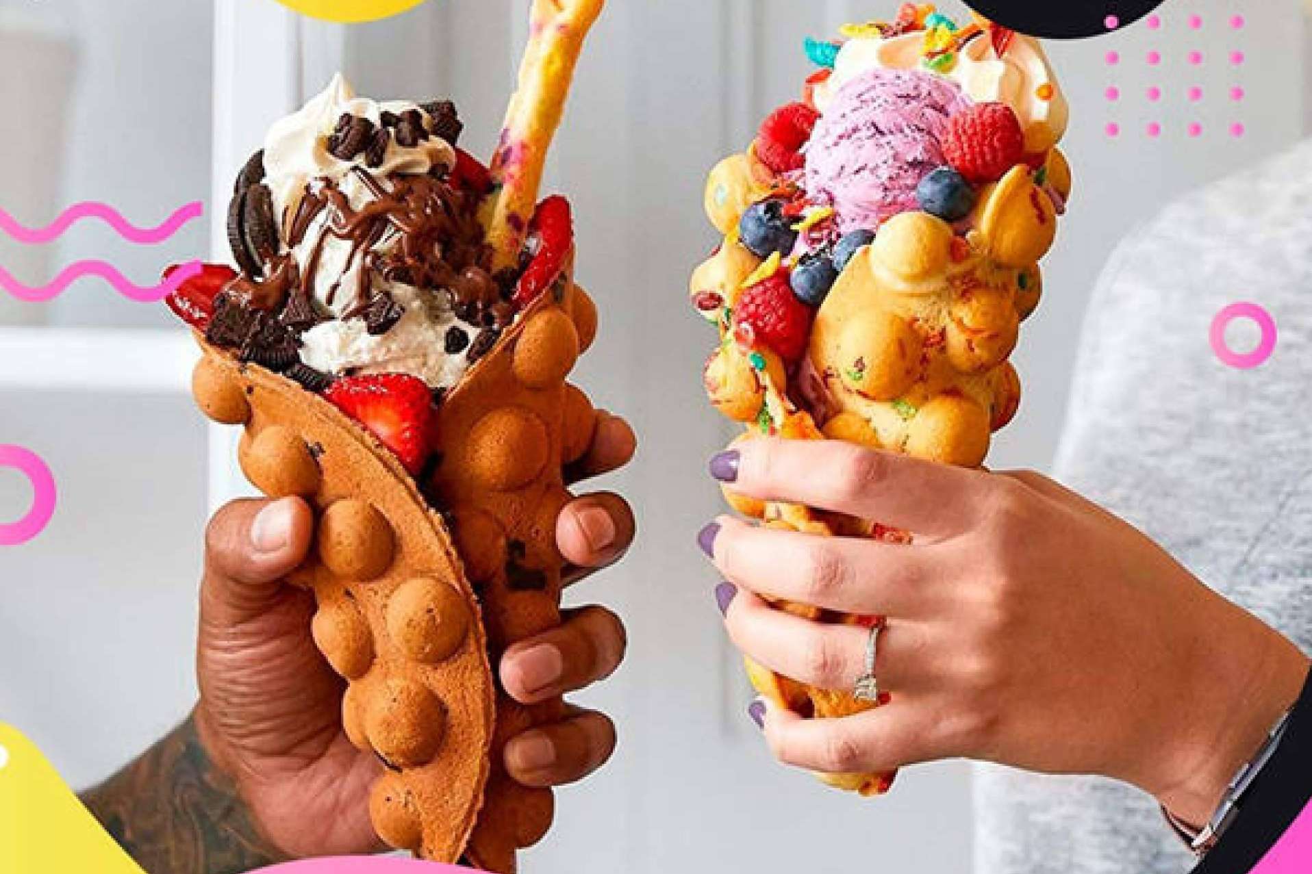 Gofres con burbujas, una alternativa de plato dulce que marca tendencia en España con Llooly