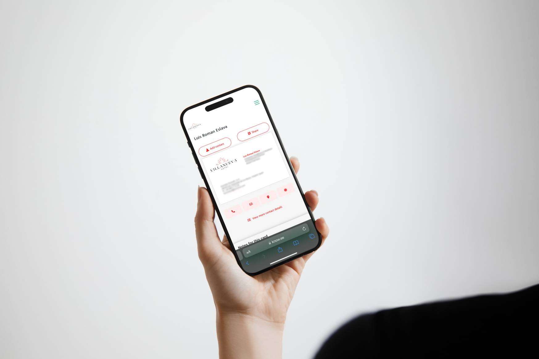Características clave para resaltar en la tarjeta de visita digital