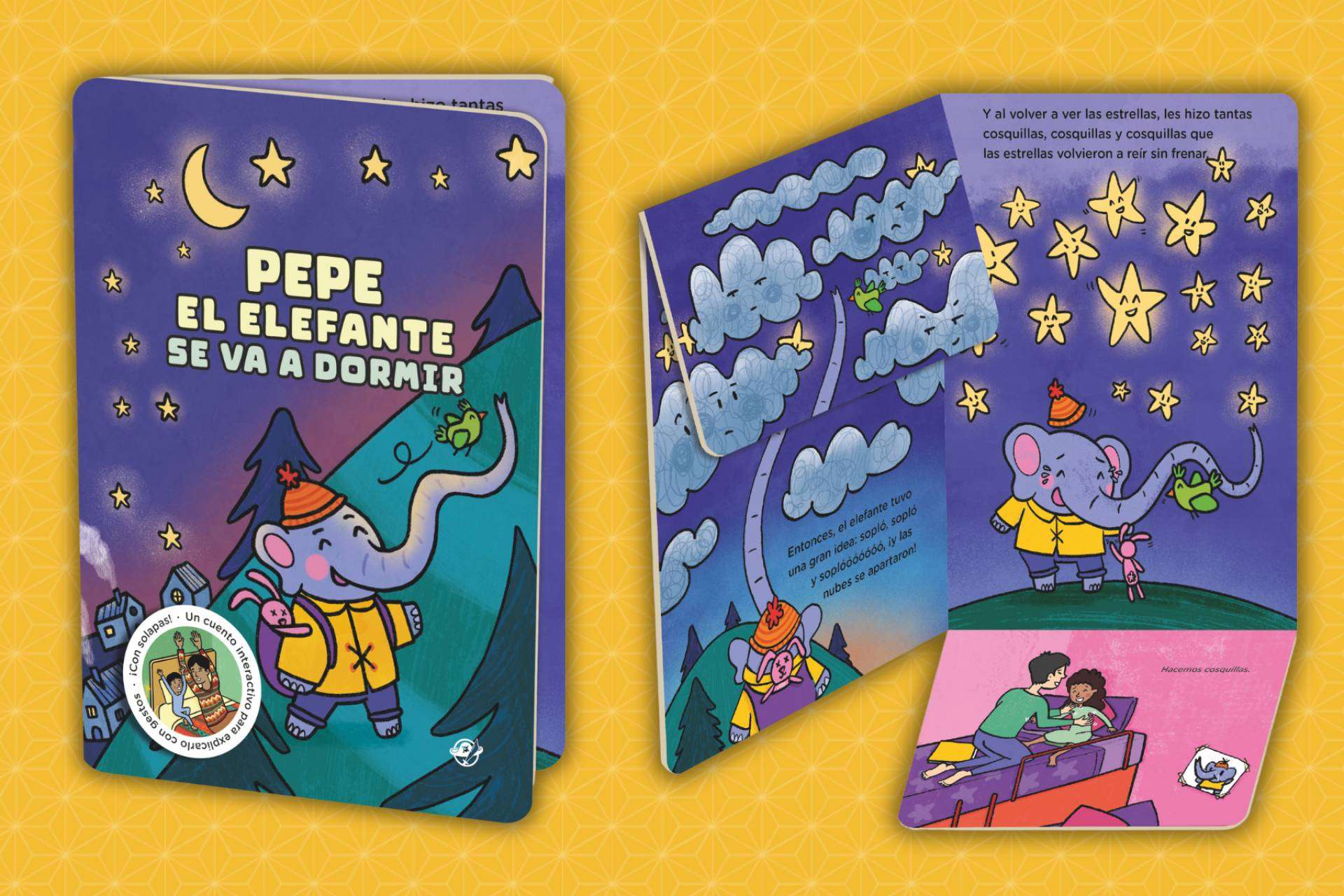 Llega a las librerías 'Pepe el elefante se va a dormir', un nuevo concepto de libro interactivo para niños de 2 a 4 años