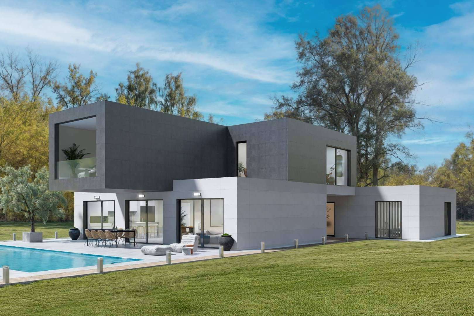 350 m2, cinco dormitorios, precio cerrado y construida en tiempo Récord. Así es la nueva vivienda prefabricada de CUBE