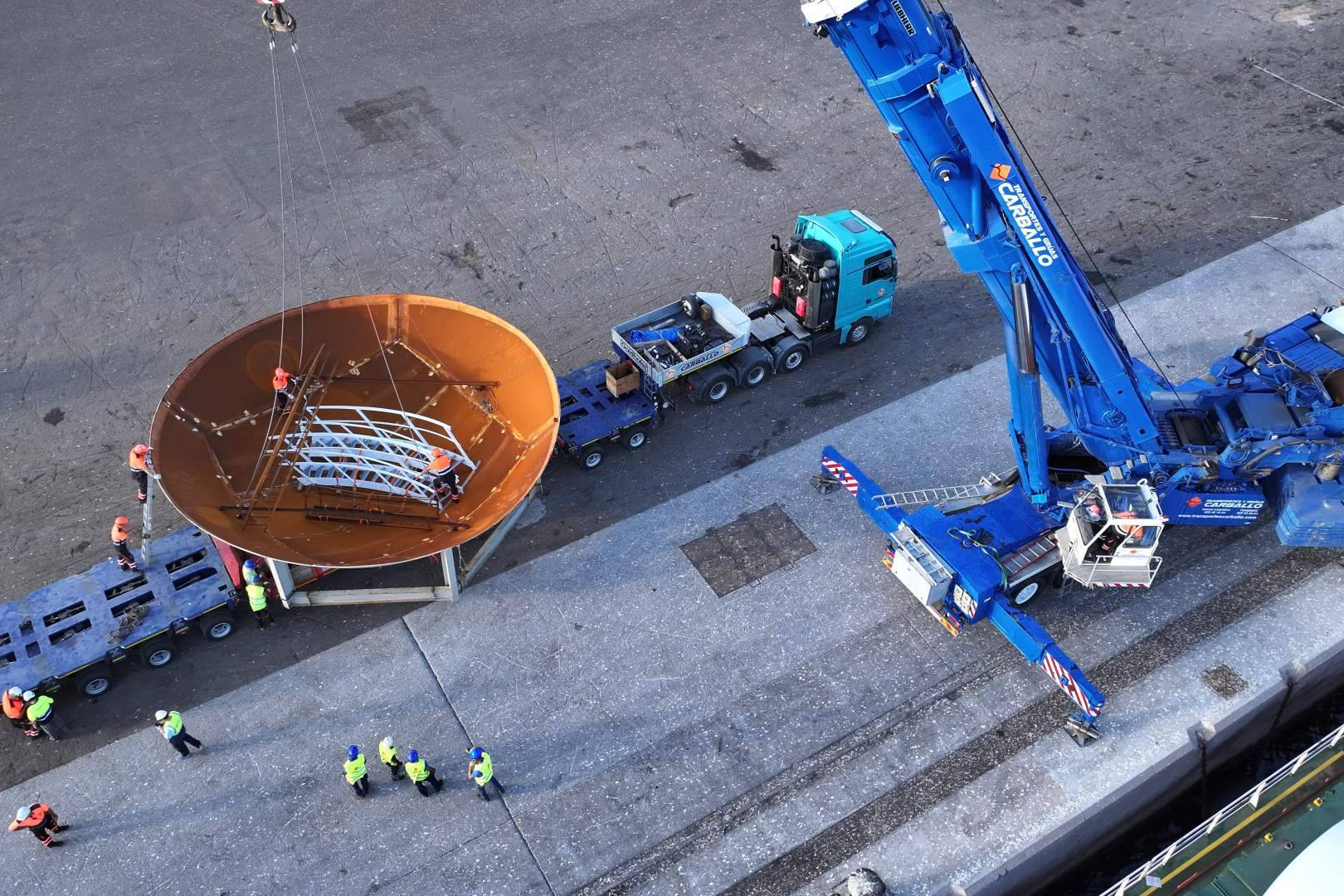 Transporte Especial de Esferas en el Puerto de Granadilla; un proyecto logístico pionero en Canarias