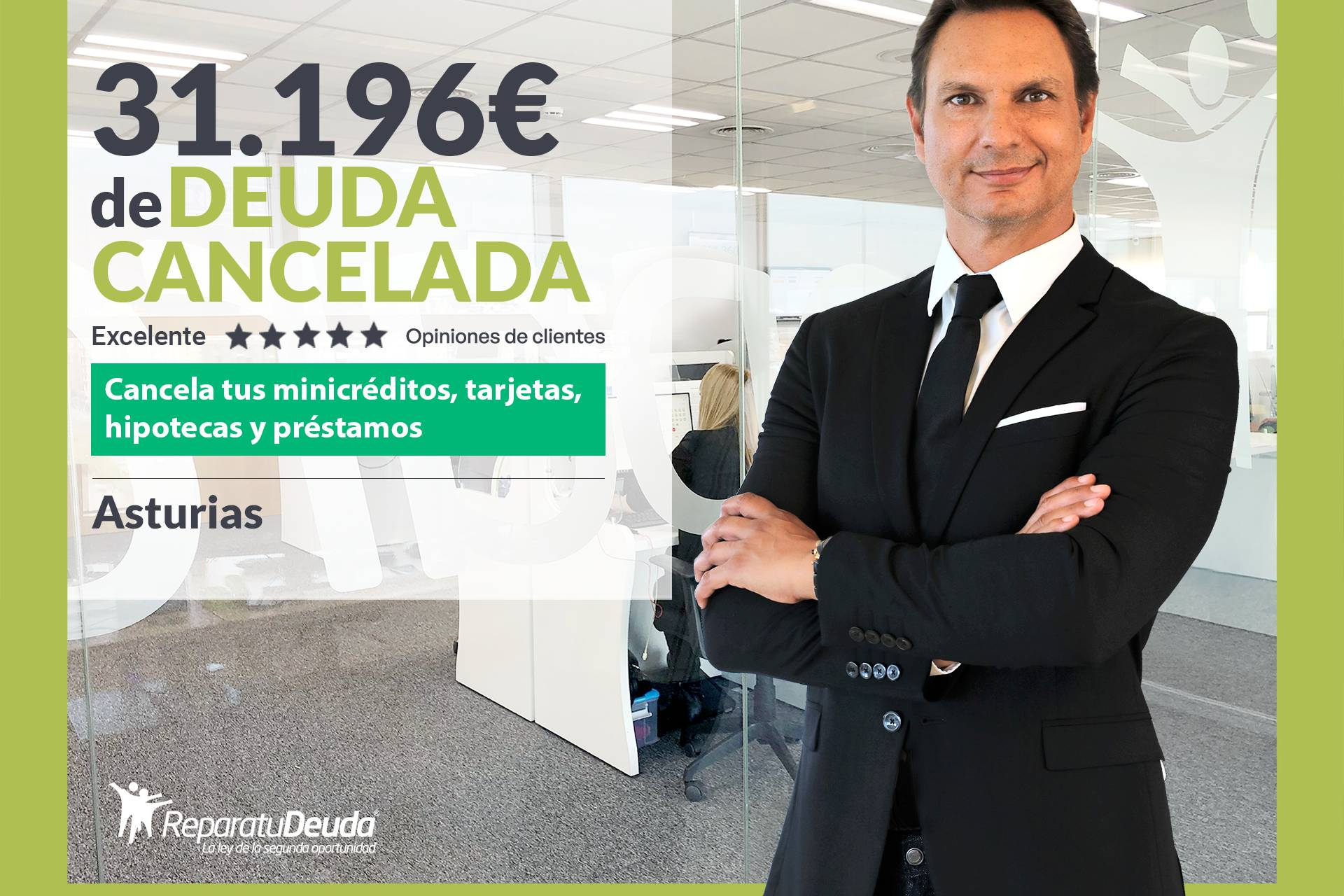 Repara tu Deuda Abogados cancela 31.196 € en Asturias con la Ley de Segunda Oportunidad