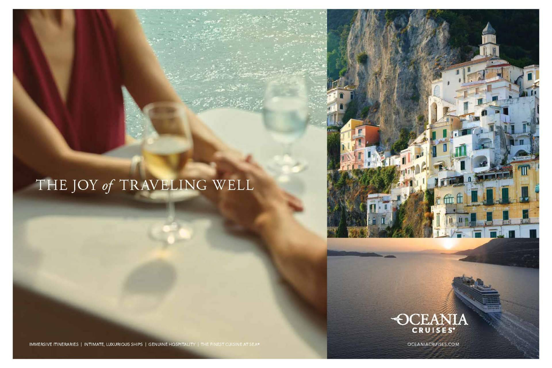 Oceania Cruises lanza “The Joy of Traveling Well”, su nueva campaña de marca.