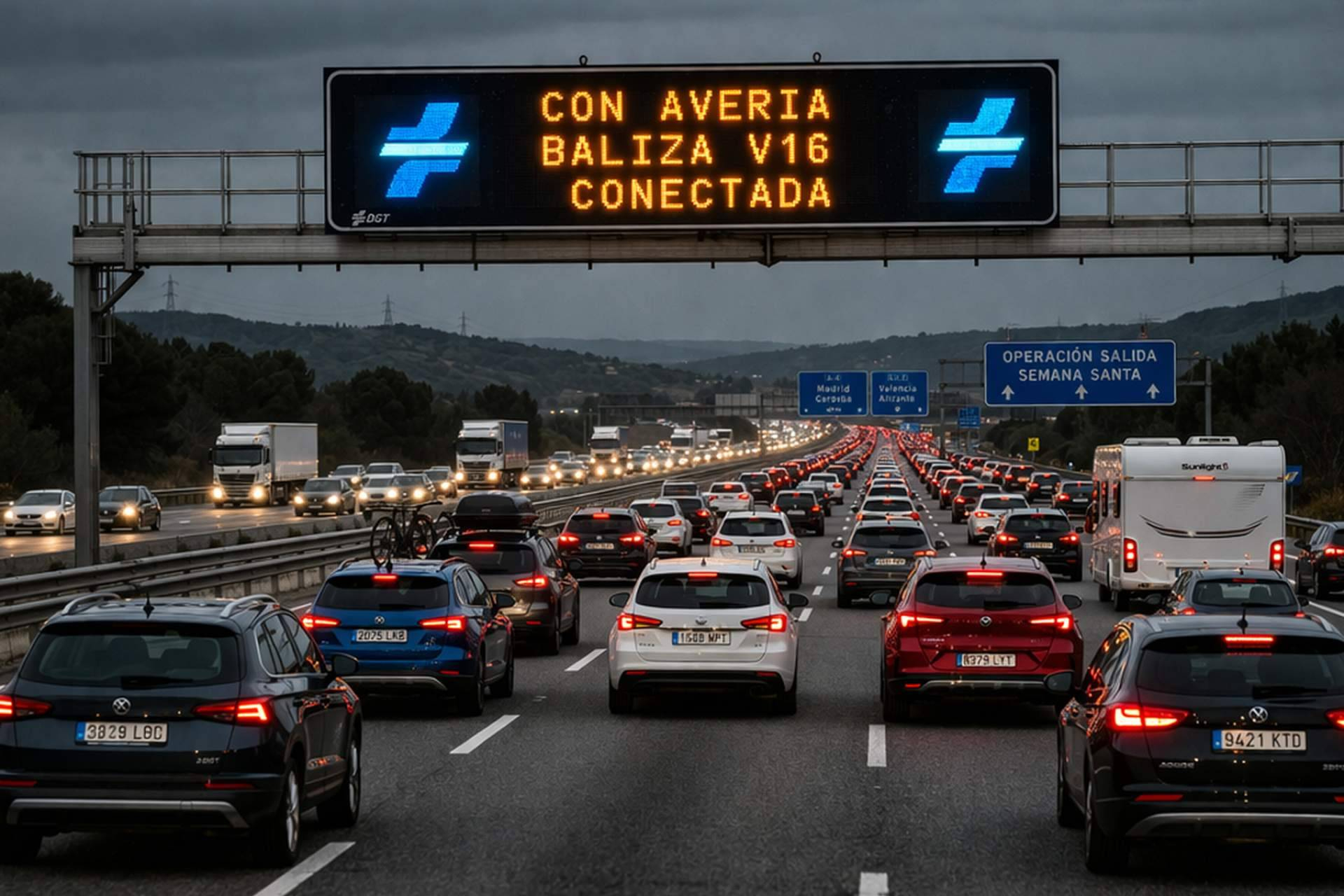 Semana Santa 2026; fin de la flexibilidad con las balizas V16 y primeras multas en carretera