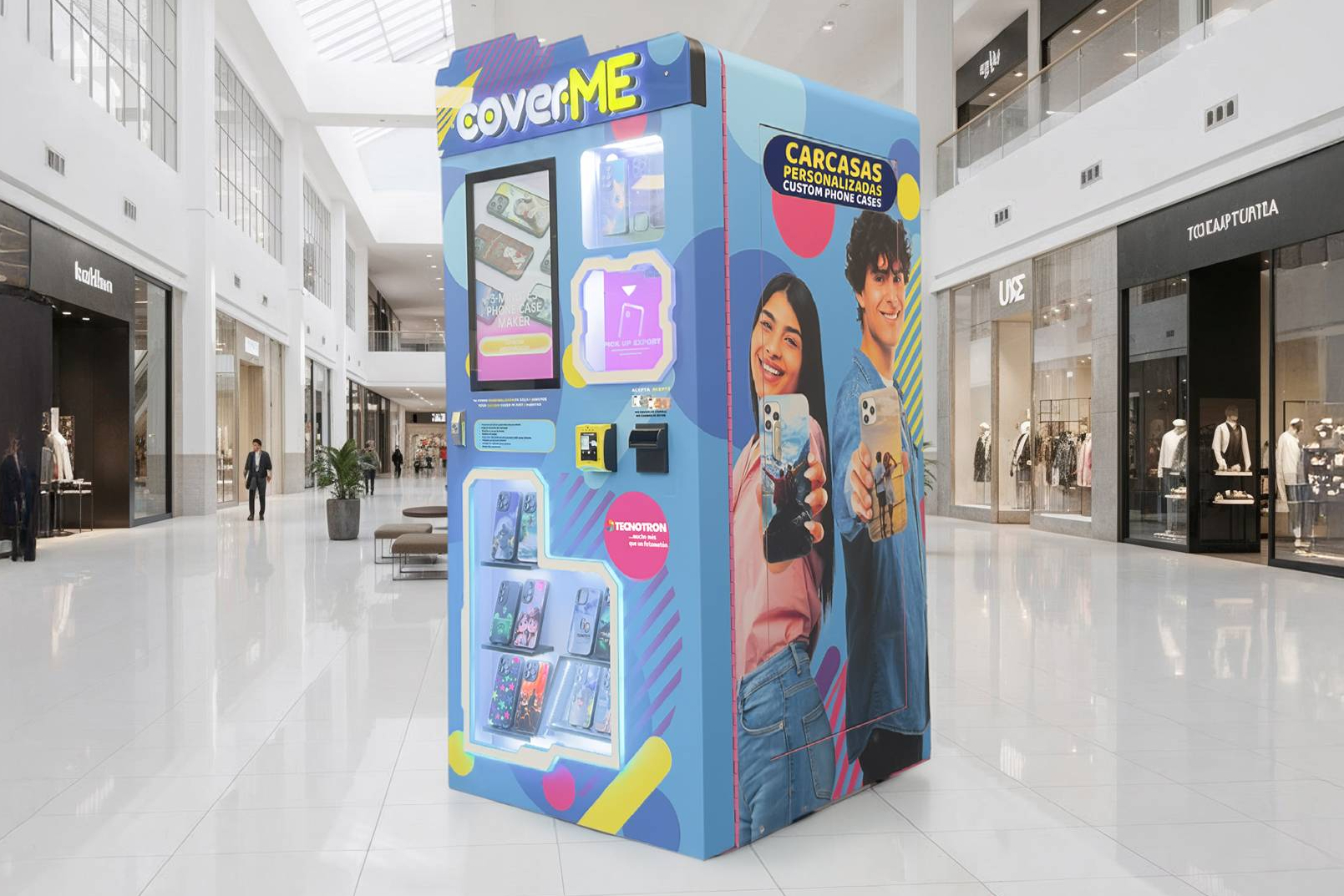 CoverMe; la nueva máquina de personalización de carcasas de móvil para centros comerciales