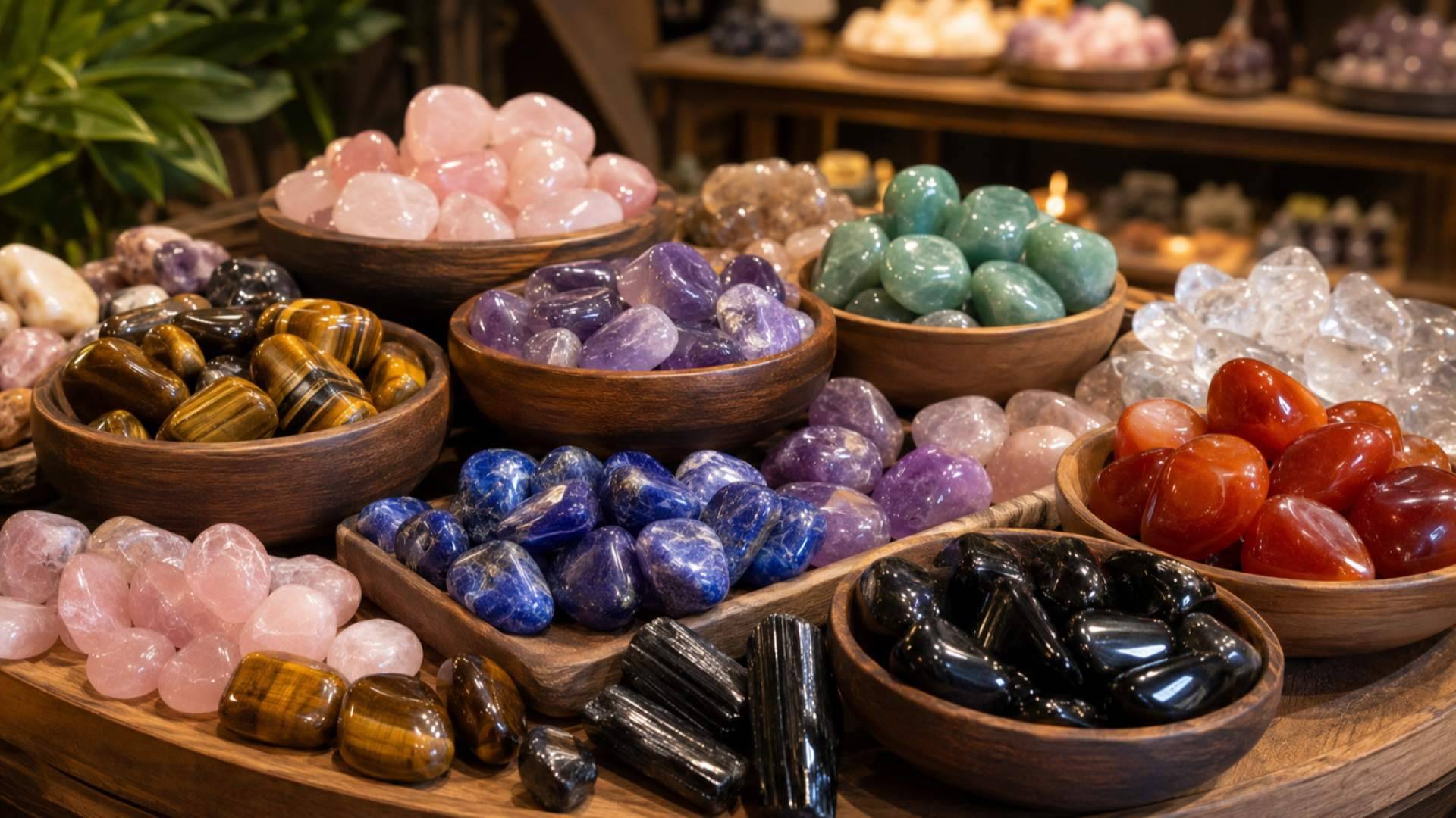 Cantos rodados y piedras rodadas; un formato imprescindible para tiendas de minerales, decoración y artículos esotéricos