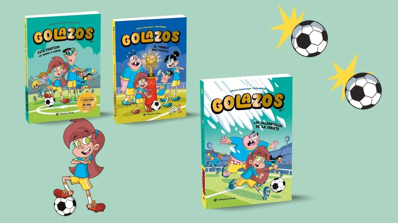 Golazos; libros para pequeños futboleros que viven el Mundial con pasión